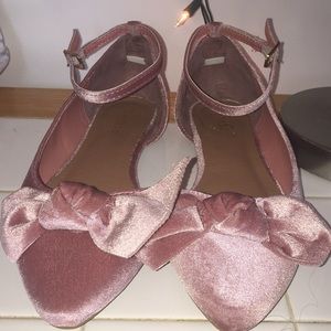 Bamboo Pink Velvet Flats!